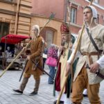 Medeltida marknad på Åbo gamla stortorg.