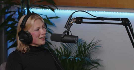 Ida Rönnlund i Alumni Talks-studion